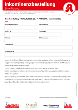 Inkobestellung Einwilligung